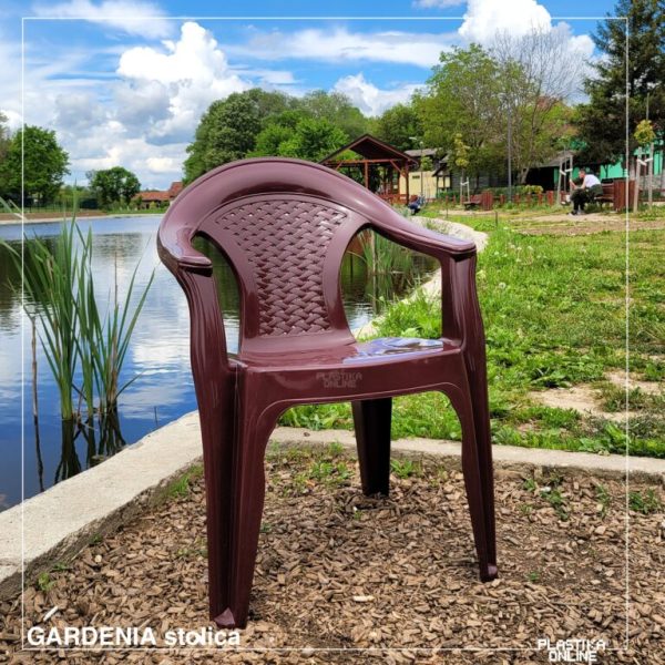 Plastična stolica Gardenia bordo boje