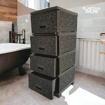 fiokar monako raf braon, plasticni fiokar, fiokari, fiokar za kupatilo, fiokar za kuhinju, fiokar sa 4 fioke