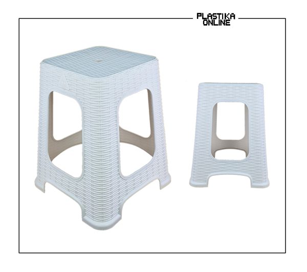 plasticna hoklica ratan bela MN h46cm