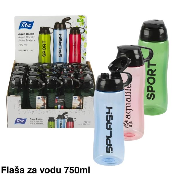 Flaša za vodu Rio 750ml, flaša za trening , boca za vodu, plasticna flasa