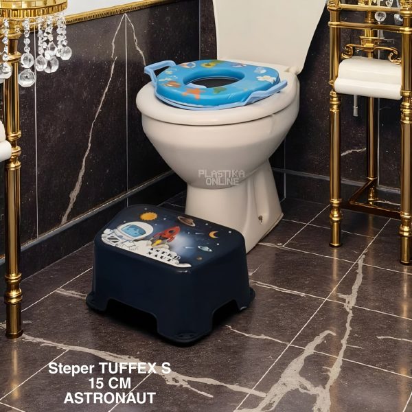 Steper TUFFEX S 15 cm, stepenik za decu, stepenice za decu, plasticne stepenice, stepenice za decu za kupatilo astronaut