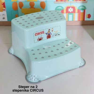 steper na 2 stepenika circus plavi, deciji steper