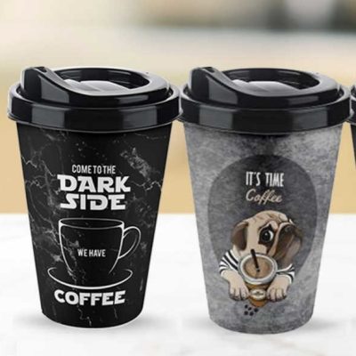Set od dve plastične šolje za kafu Coffee Time 400ml