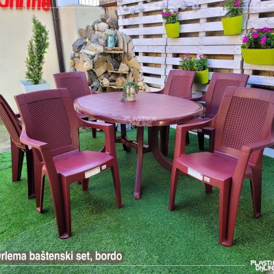 ORLEMA Baštenski Set - BORDO (Sto I 6 Stolica)