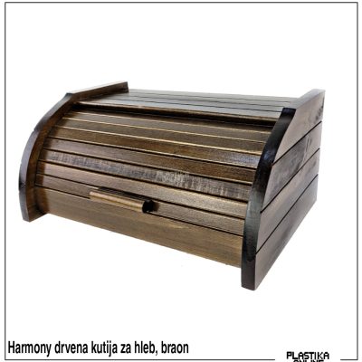 Harmony kutija za hleb od punog drveta braon