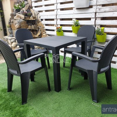 ORFEO IV Baštenski set (4 stolice i 1 sto)