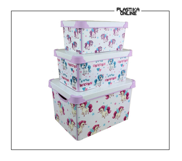 Kutije za odlaganje – Set ukrasnih kutija little unicorn