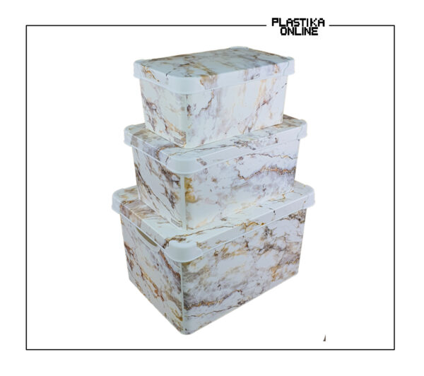 Kutije za odlaganje – Set ukrasnih kutija White Ceramic