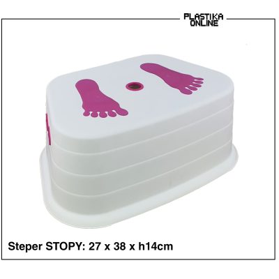 Steper STOPY svetlo belo / roze