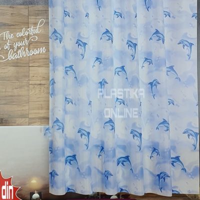 Jednodelna zavesa za kupatilo DELFIN BS5875 180x200cm