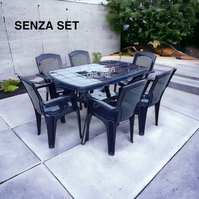Baštenski set SENZA sto 140x84 i 6 Senza stolica
