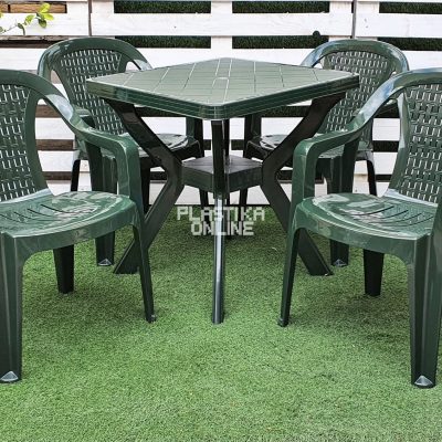Baštenski set Valerija 4/1 (sto 70x70 i 4 stolice Valerija)