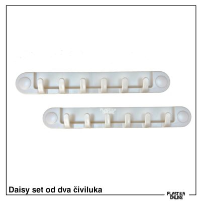 SET OD DVA Daisy samolepljiva čiviluka sa 6 kuka
