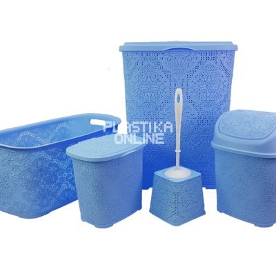 kupatilski set burdem 5 , plasticni kupatilski set, set za kupatilo 5 delova
