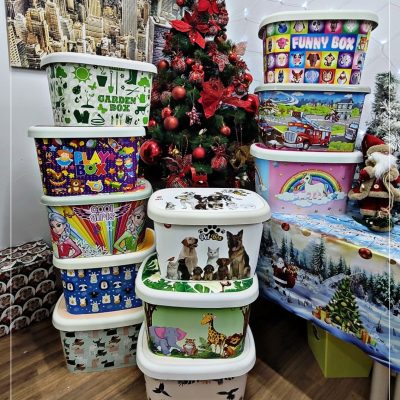 Kutije za odlaganje – Ukrasna kutija 25l - set od 3 kutije - mix dezena