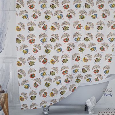 Jednodelna zavesa za kupatilo 180x200 , zavesa za tuš kabinu, zavesa za kadu, poliesterska zavesa za kupatilo, dugotrajna zavesa za kupatilo birdy