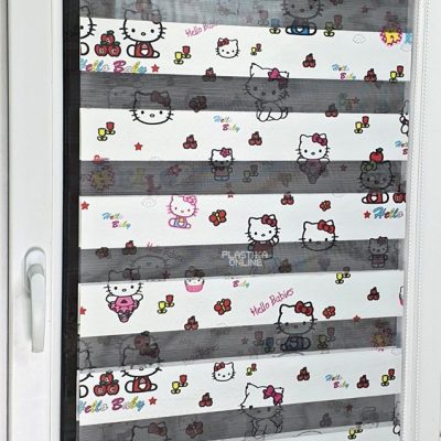 HELLO KITTY ZEBRA ZAVESA (ROLO SISTEM) 102x120CM SA KUKOM