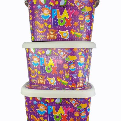 Kutije za odlaganje – Play box beage set od 3 kutije