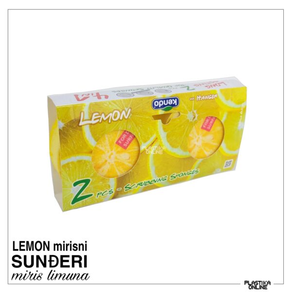 Mirisni sunđer - 2 kom Sunđer za pranje posuđa, Sunđer sa mirisom limuna, Sunđer za delikatno pranje , Sunđer za teže zaprljane stvari