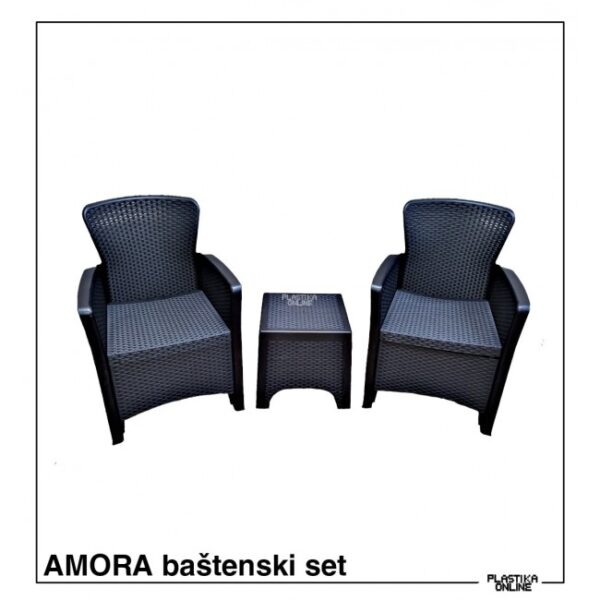 AMORA BAŠTENSKI SET - 2 stolice i stočić - Image 3