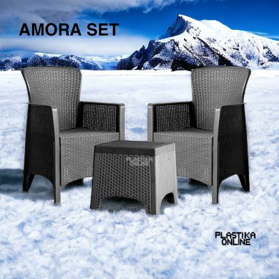 AMORA BAŠTENSKI SET - 2 stolice i sto