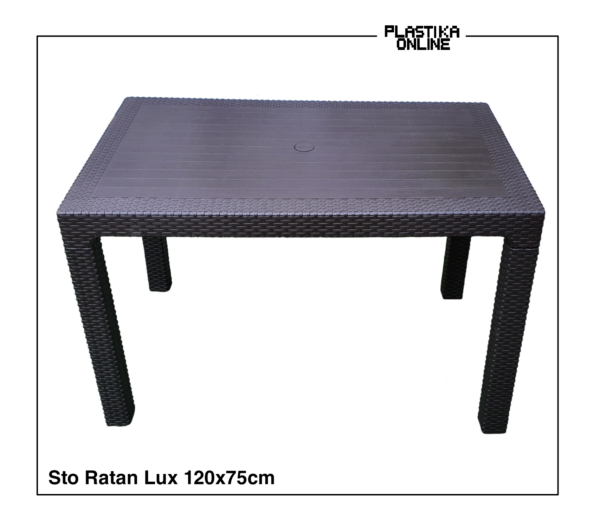 Plastični sto Mega ratan lux 120x75 - Image 2