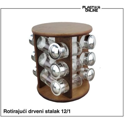 Rotirajuci stalak za začine sa 12 posuda TREŠNJA