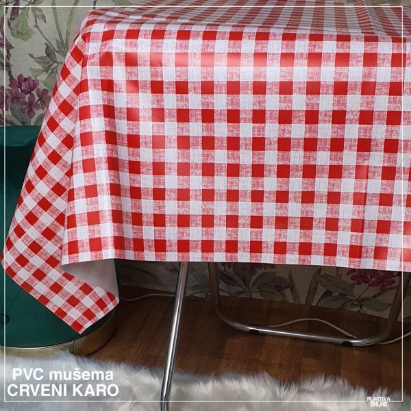 PVC mušema CRVENI KARO 140 / 10 - Image 11