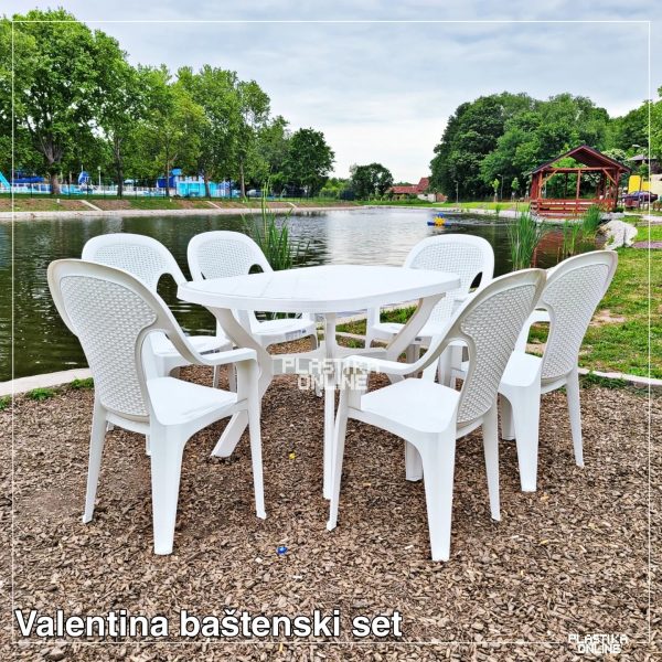 Baštenski set Valentina bela