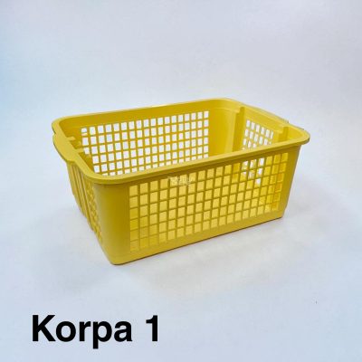 Korpa 1 38x26x14.5cm , Plastična korpa za odlaganje, Šupljikava korpa, Korpa za slaganje, Višenamenska plastična korpa, Izdržljiva plastična korpa, Plastična korpa za organizaciju