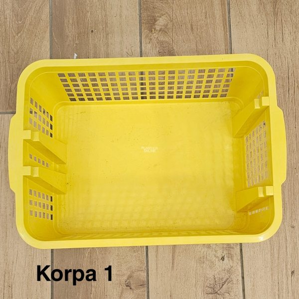 Korpa 1-38x26x14.5cm , Plastična korpa za odlaganje, Šupljikava korpa, Korpa za slaganje, Višenamenska plastična korpa, Izdržljiva plastična korpa, Plastična korpa za organizaciju