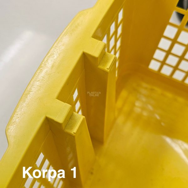 Korpa 1-38x26x14.5cm , Plastična korpa za odlaganje, Šupljikava korpa, Korpa za slaganje, Višenamenska plastična korpa, Izdržljiva plastična korpa, Plastična korpa za organizaciju