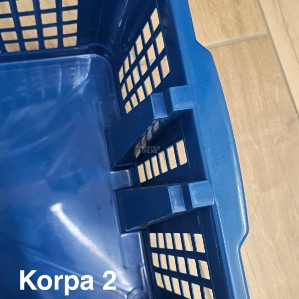 Korpa 2 - 45x31xh18, Plastična korpa za odlaganje, Šupljikava korpa, Korpa za slaganje, Višenamenska plastična korpa, Izdržljiva plastična korpa, Plastična korpa za organizaciju