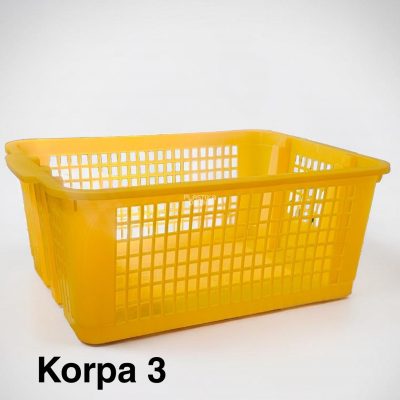 Korpa 3-53x37xh24cm , Plastična korpa za odlaganje, Šupljikava korpa, Korpa za slaganje, Višenamenska plastična korpa, Izdržljiva plastična korpa, Plastična korpa za organizaciju