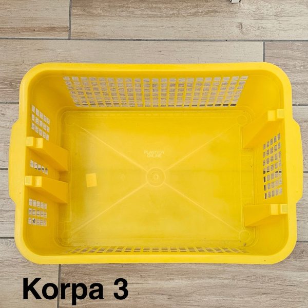 Korpa 3-53x37xh24cm , Plastična korpa za odlaganje, Šupljikava korpa, Korpa za slaganje, Višenamenska plastična korpa, Izdržljiva plastična korpa, Plastična korpa za organizaciju