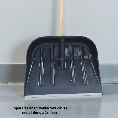 Lopata za sneg Velika 143 cm sa metalnim ojačanjem, Plastična lopata za sneg, lopata za sneg sa metalnim ojačanjem, velika lopata za sneg