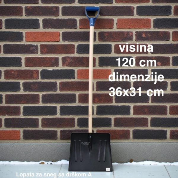 Lopata za sneg sa drškom A 120 cm