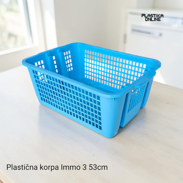 Plastična korpa Immo 3 dužine 53cm plave boje