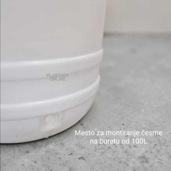 mesto za montiranje česme na buretu od 100L
