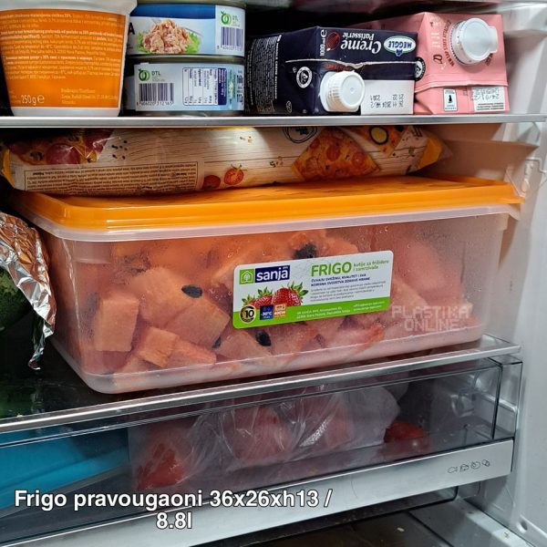 Frigo pravougaoni 36 x 26 x h13 cm / 8,8L , Velike plasticne posude, Posude za hranu