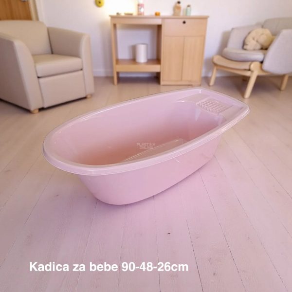 Kadica za bebe 90-48-26cm, Kadica za bebu, Plastična kadica za kupanje beba, Kadica za novorođenče, funkcionalna kadica, kadice za bebe roze