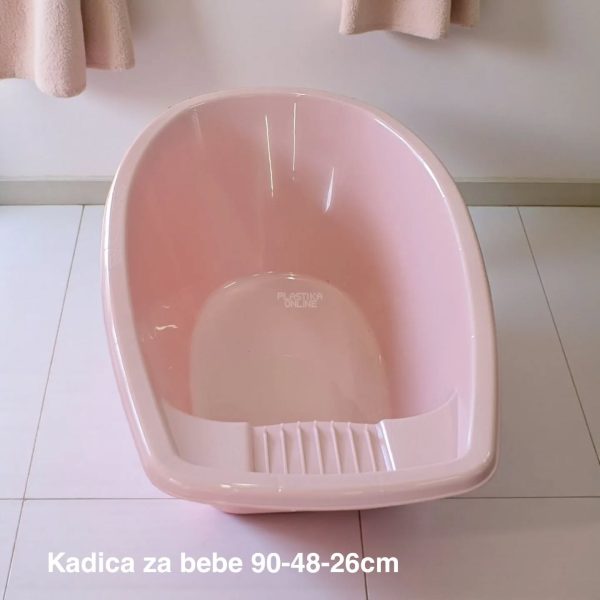 Kadica za bebe 90-48-26cm, Kadica za bebu, Plastična kadica za kupanje beba, Kadica za novorođenče, funkcionalna kadica, kadice za bebe roze