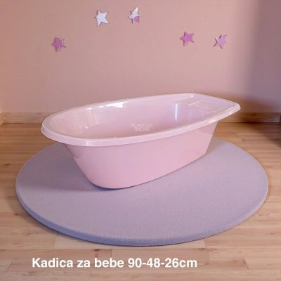 Kadica za bebe 90-48-26cm, Kadica za bebu, Plastična kadica za kupanje beba, Kadica za novorođenče, funkcionalna kadica, kadice za bebe roze