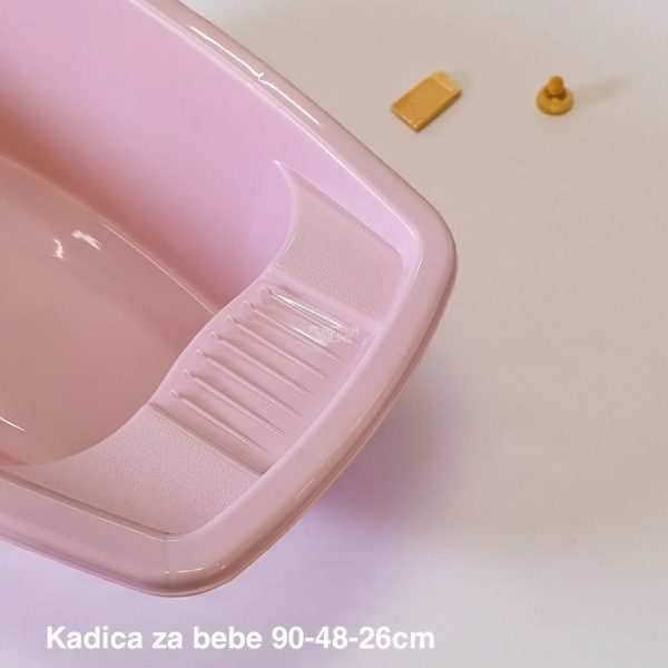 Kadica za bebe 90-48-26cm, Kadica za bebu, Plastična kadica za kupanje beba, Kadica za novorođenče, funkcionalna kadica, kadice za bebe roze