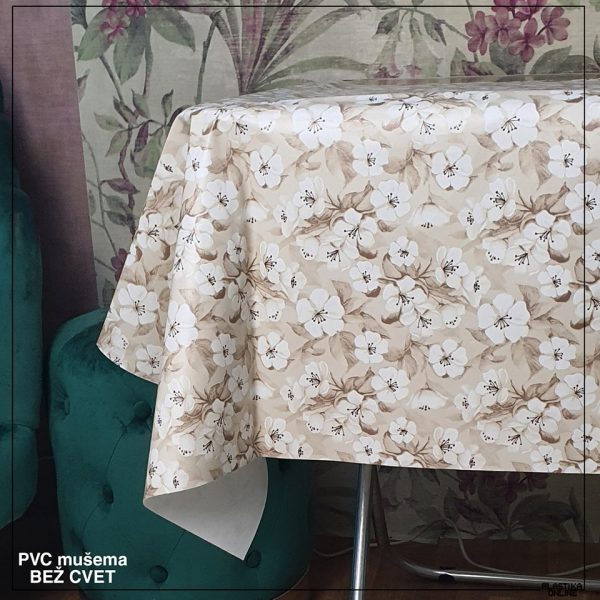 PVC mušema Bež cvet 140 / 10