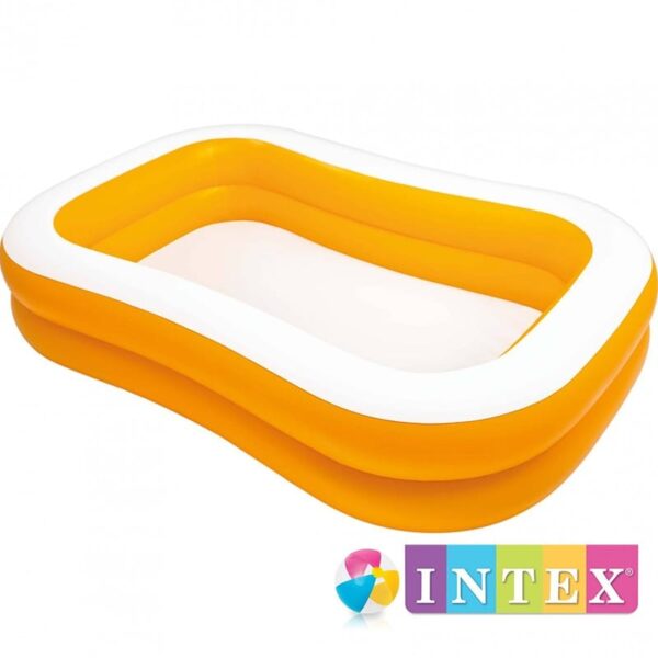 Porodični bazen Intex Mandarin Swim Center 229x147x46cm , intex bazen, bazen sa dva prstena, bazen za leto, Plastični bazen za decu