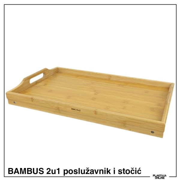 BUKVA Poslužavnik za krevet od bambusa sa sklopivim nogarima - Image 5