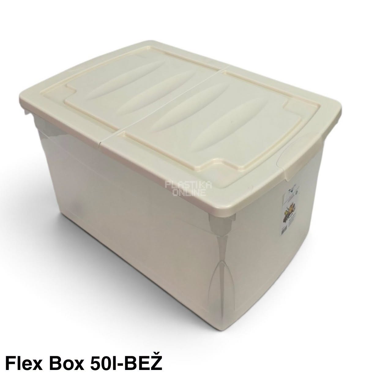 Kutija za odlaganje sa savijajućim poklopcem FLEX 50L-BEŽ - Slika 3