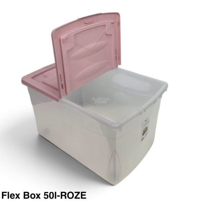Kutija za odlaganje sa savijajućim poklopcem FLEX 50L-ROZE