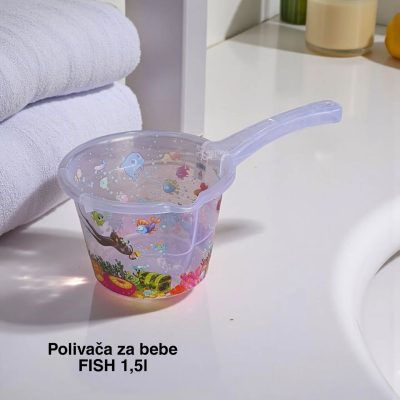 Polivača za bebe FISH 1.5l, Polivač za bebe, Polivač za kupanje, Plastični polivač za bebe, Polivač za decu